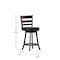 Flash Furniture Zerrick Commercial Wood Classic Ladderback Swivel Counter Stool w/Black LeatherSoft Seat, Espresso ES-UN3-24-ESP-GG - alternate 8